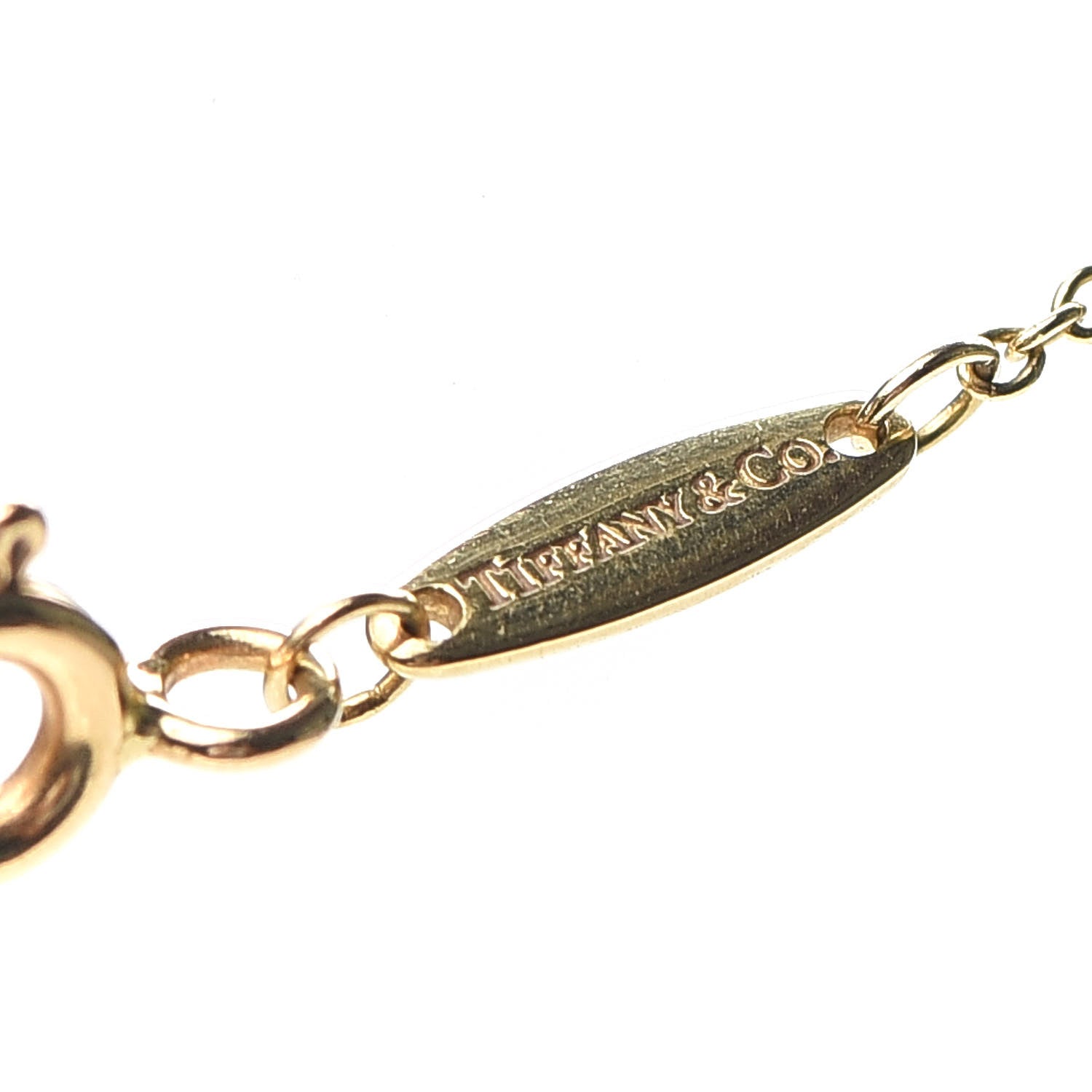 Tiffany 18K Yellow Gold Diamond .05ct Elsa Peretti Diamonds by the Yard Pendant Necklace 5 of 7