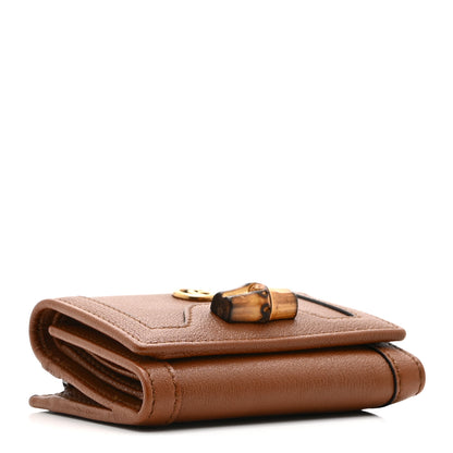 Gucci Wonka Grain Calfskin Diana Tri-Fold Wallet Cuir 4 of 10
