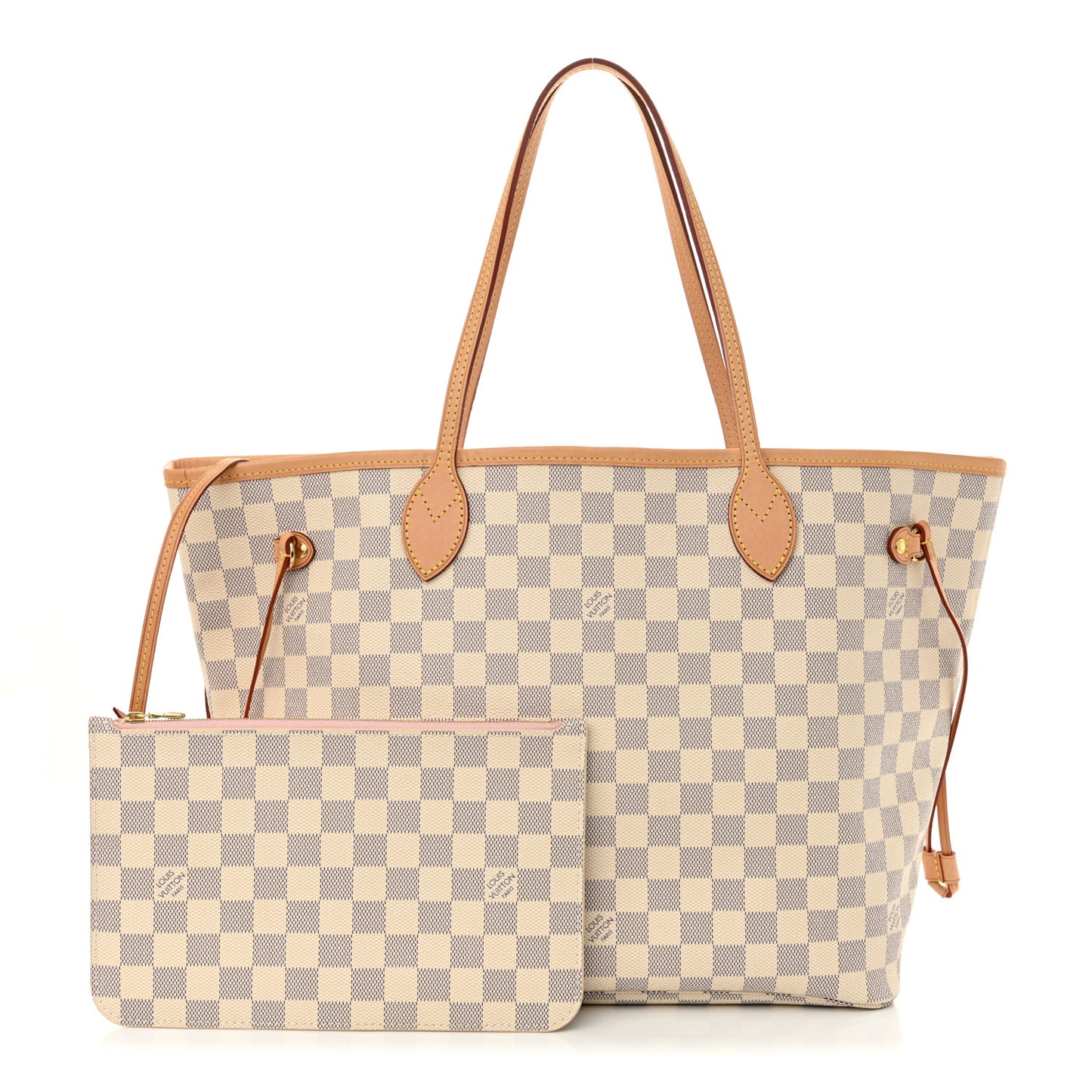 Damier Azur Neo Neverfull MM Rose Ballerine