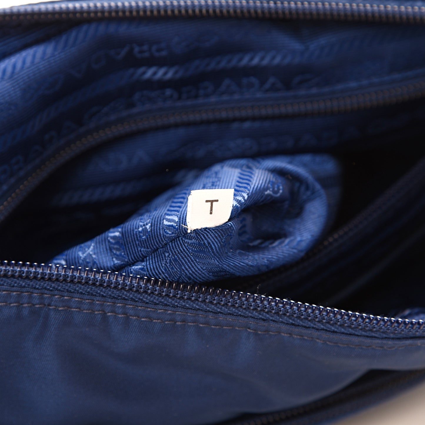 Nylon Vela Saffiano Flat Messenger Bag Royal