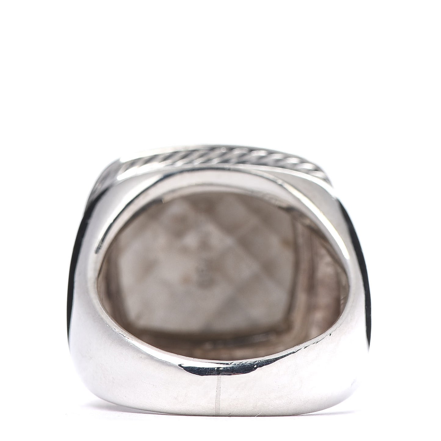 Sterling Silver 18K Yellow Gold Diamond 14mm Albion Statement Ring 54 6.75