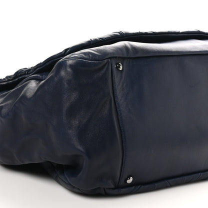 Chanel Lambskin Quilted Soft Squares Origami Accordion Flap Navy 8 of 10