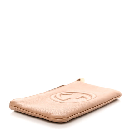 Gucci Pebbled Calfskin Soho Wristlet Camelia 4 of 9