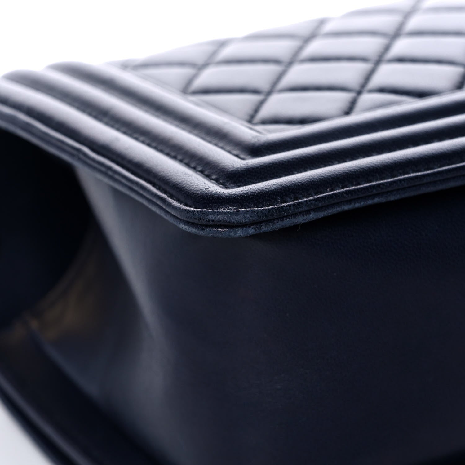 Chanel Lambskin Quilted Medium Boy Flap Dark Navy 12 of 15