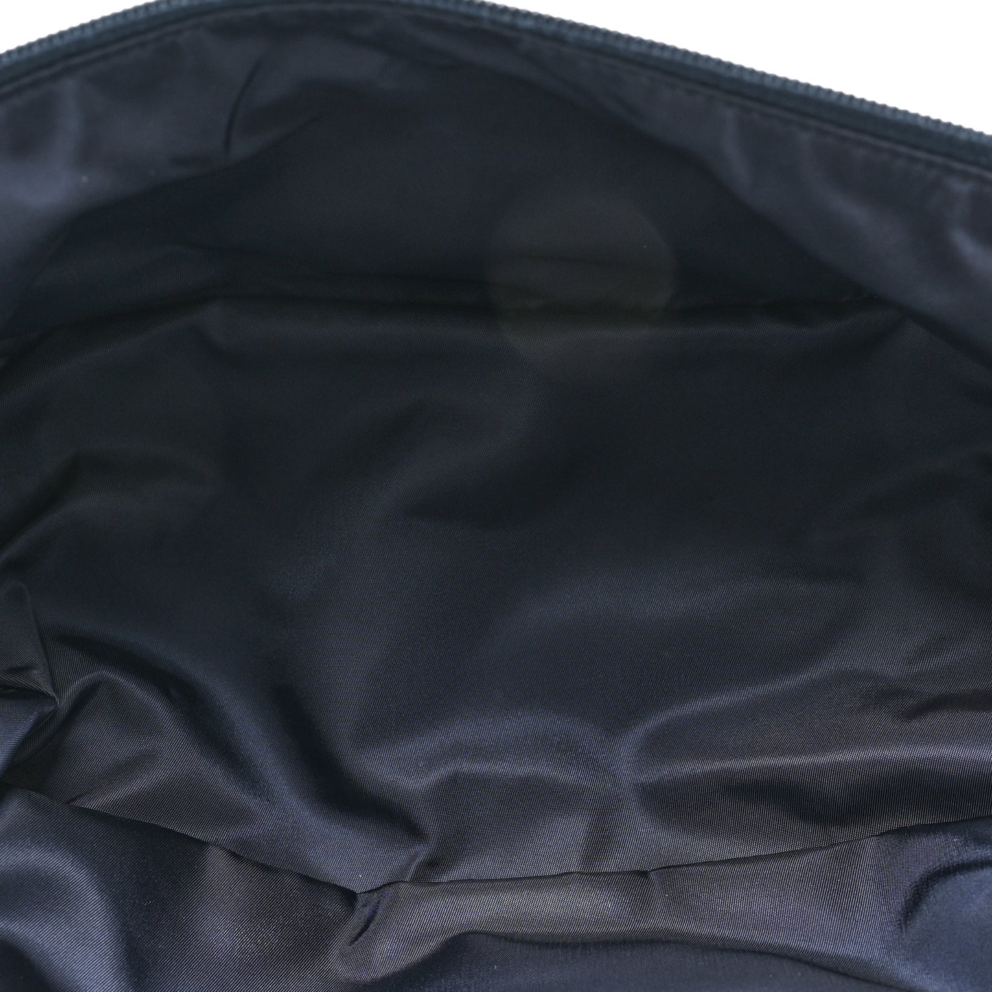 Re-Nylon Saffiano Double Snap Buckle Zip Flap Shoulder Bag Bleu