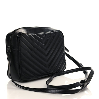 Saint Laurent Calfskin Matelasse Monogram Monochrome Lou Camera Bag Black 3 of 9