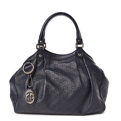 Gucci Guccissima Medium Sukey Tote Blue 1 of 11