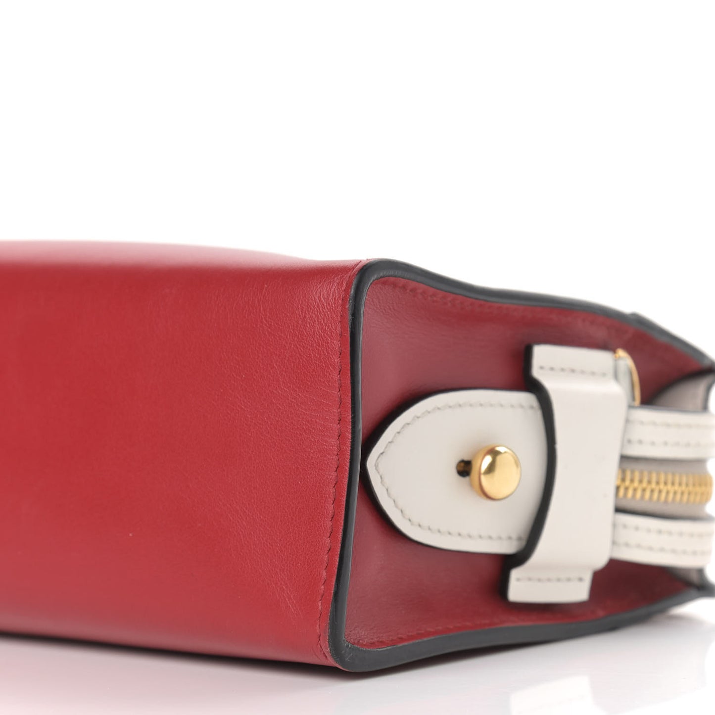 City Calf Saffiano Esplanade Crossbody Bag Fuoco White