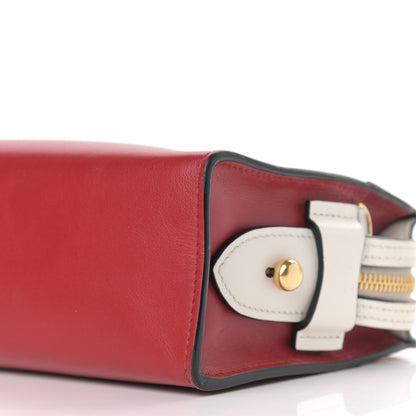 Prada City Calf Saffiano Esplanade Crossbody Bag Fuoco White 6 of 12
