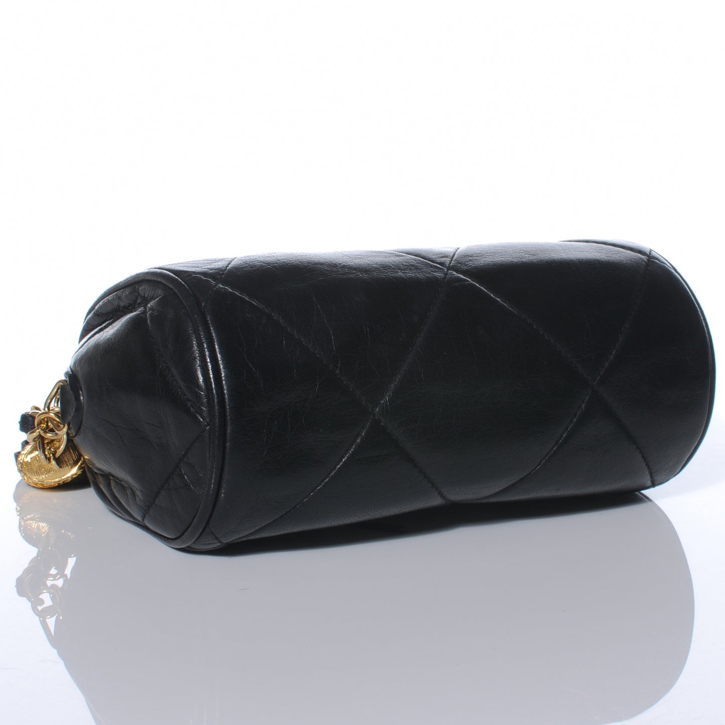 Lambskin Small Tassel Shoulder Bag Black