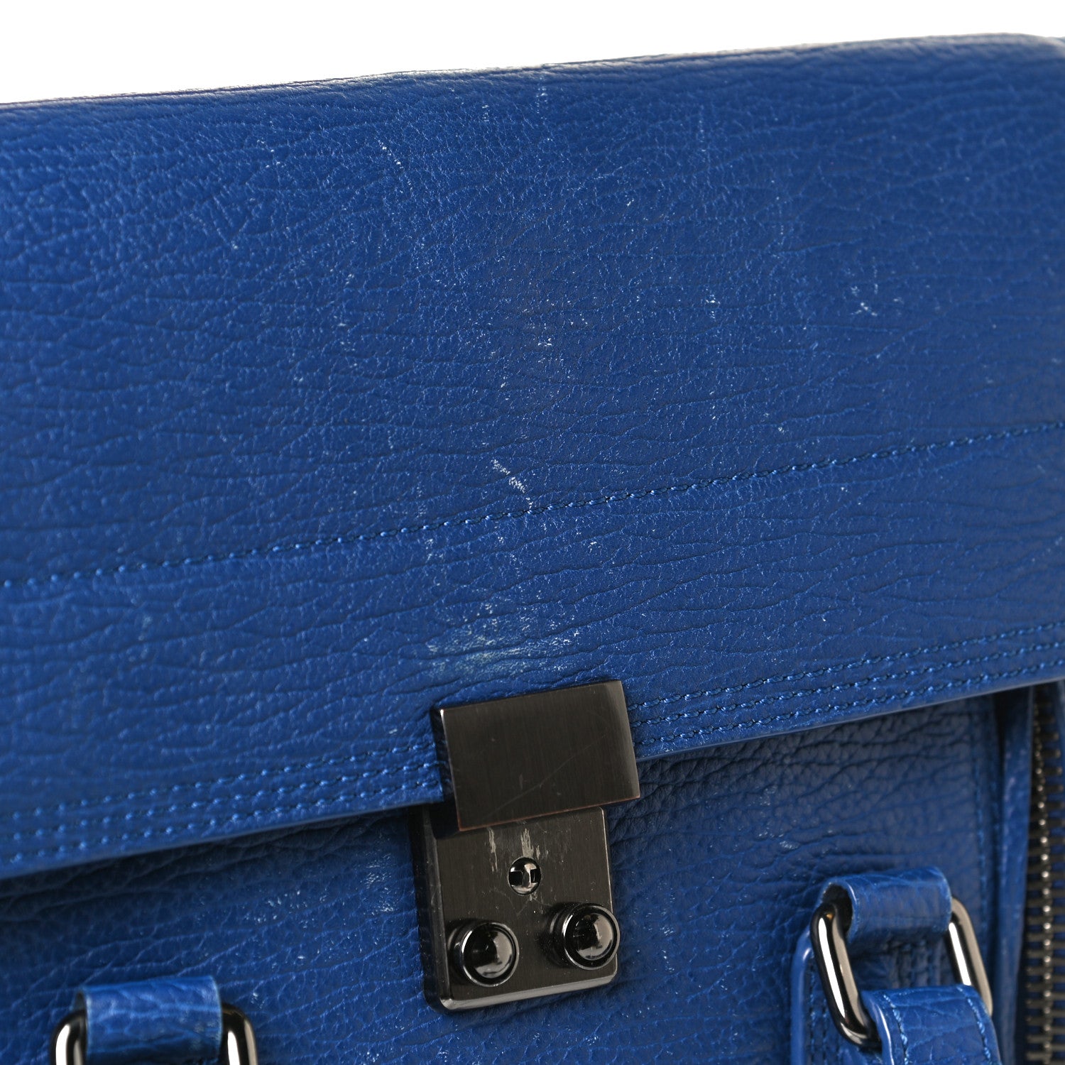 3.1 Phillip Lim Textured Calfskin Medium Pashli Satchel Cobalt 19 of 22