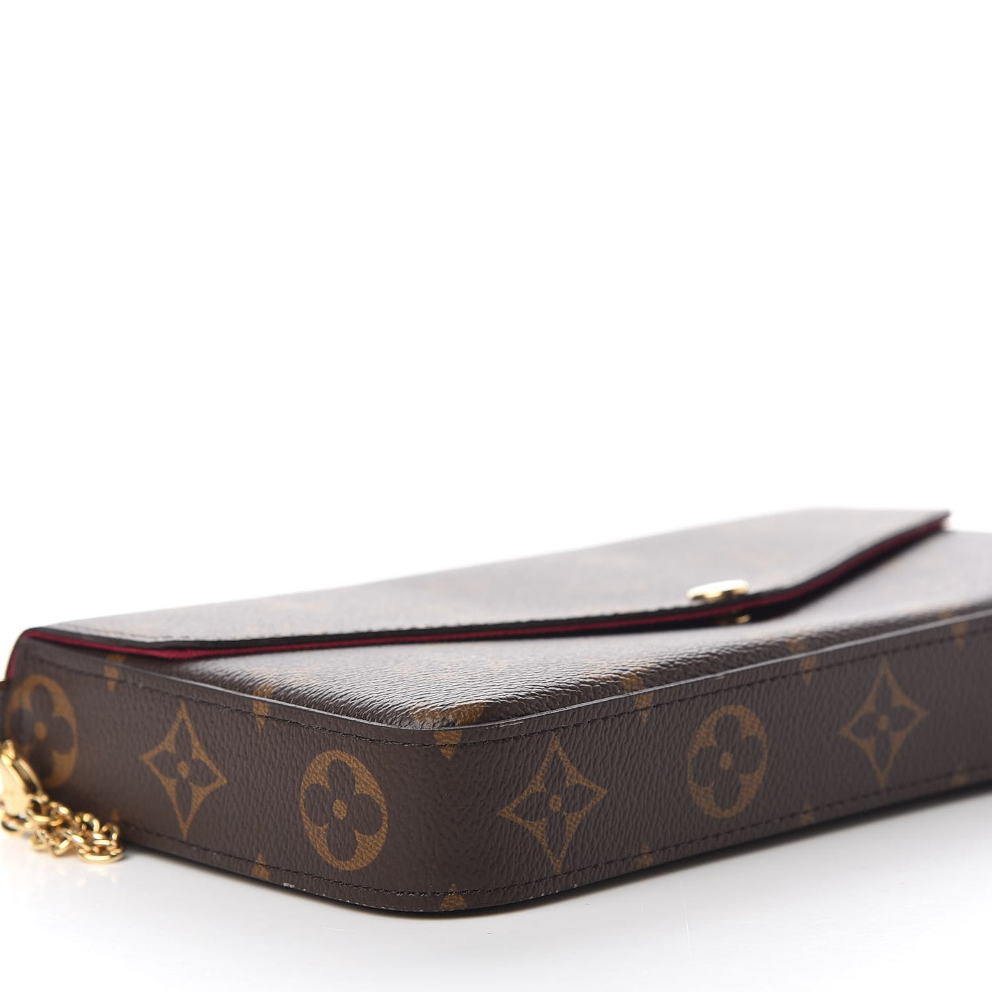 Monogram Pochette Felicie Chain Wallet Fuchsia