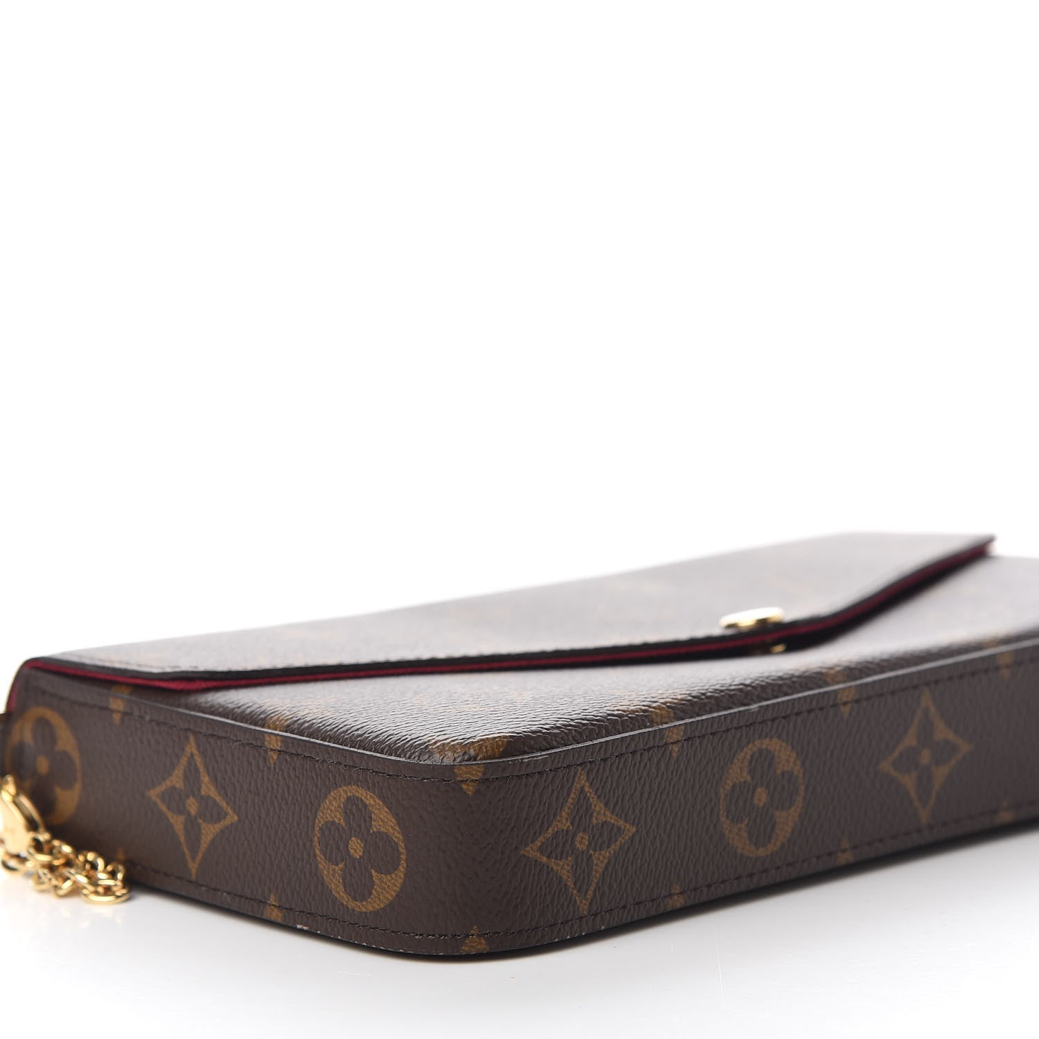 Louis Vuitton Monogram Pochette Felicie Chain Wallet Fuchsia 8 of 10