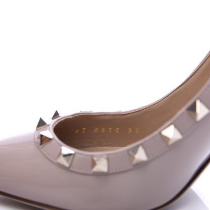 Valentino Garavani Patent Rockstud 100mm Pumps 37 Poudre 8 of 9