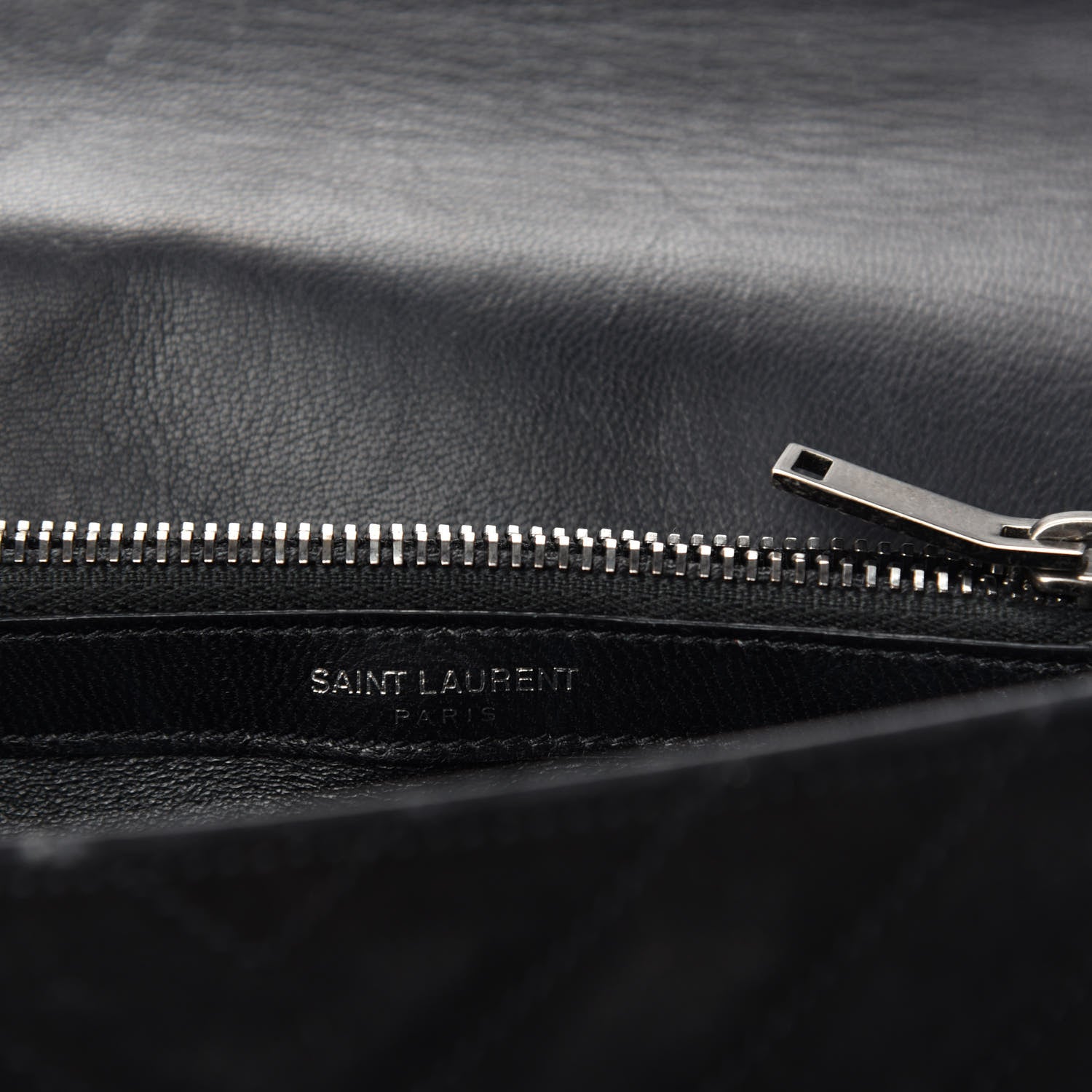 Saint Laurent Suede Matelasse Chevron Fringe Monogram Medium College Bag Black 10 of 11