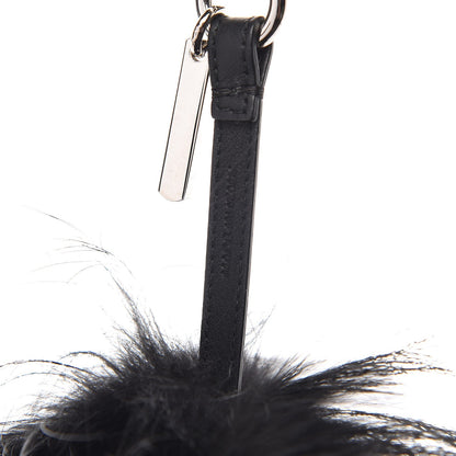 Fendi Fox Fur Plexiglass Geny Monster Bag Bug Charm Black 3 of 4