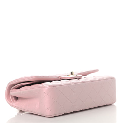 Chanel Iridescent Calfskin Quilted Medium Double Flap Light Pink 4 of 12