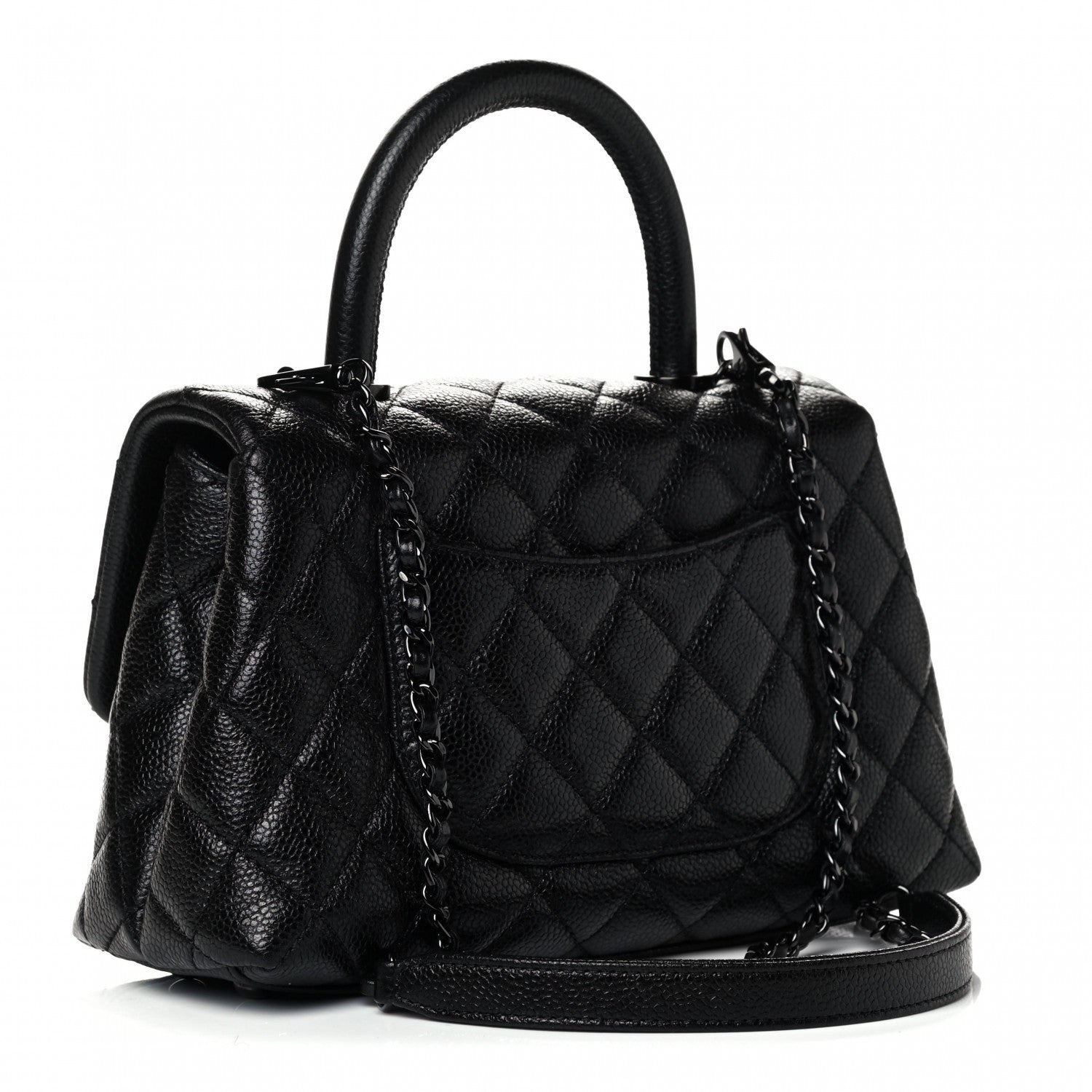 Chanel Caviar Quilted Mini Coco Handle Flap So Black 2 of 4