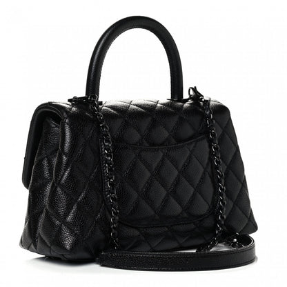 Chanel Caviar Quilted Mini Coco Handle Flap So Black 2 of 4