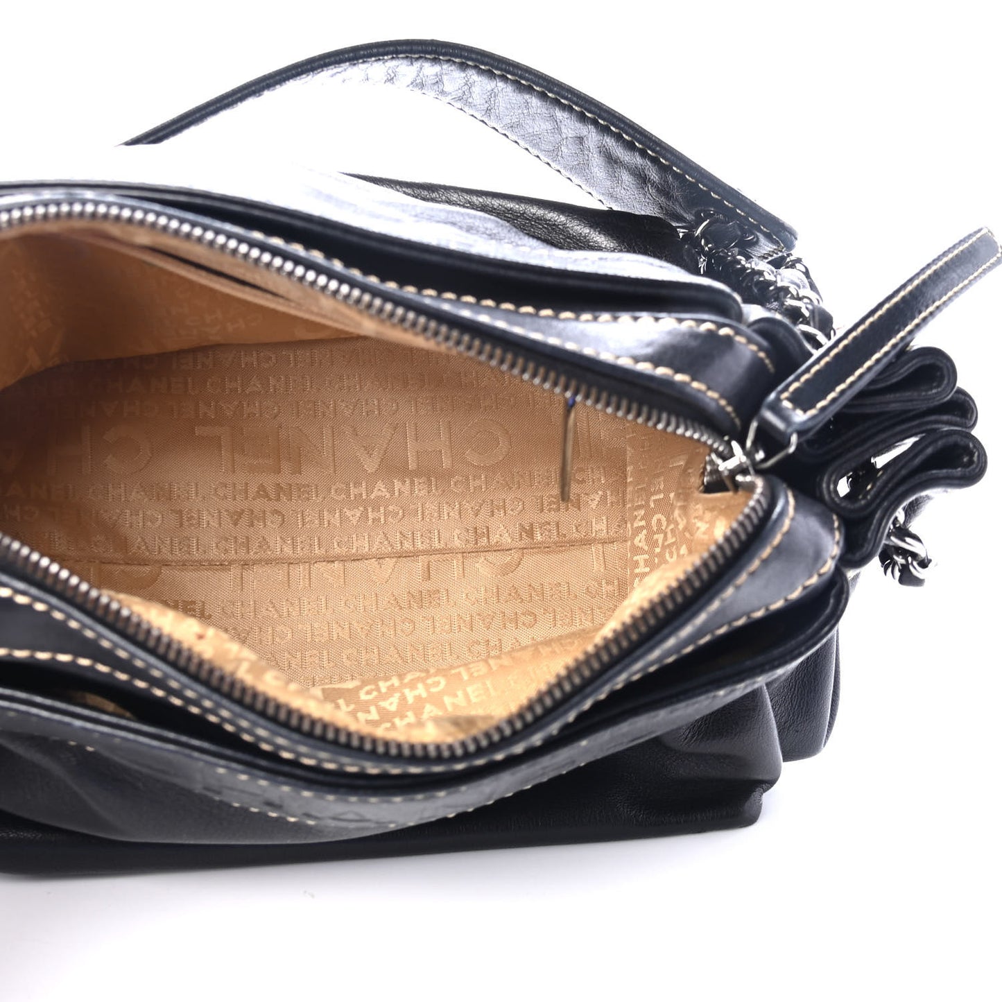 Lambskin Rock and Chic Shoulder Bag Black