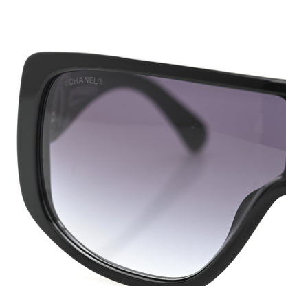 Chanel Acetate Shield Sunglasses 5495A Black 7 of 8