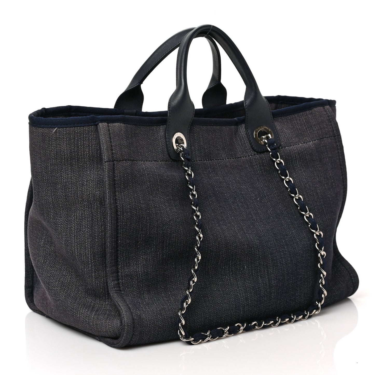 Canvas Large Deauville Tote Dark Blue