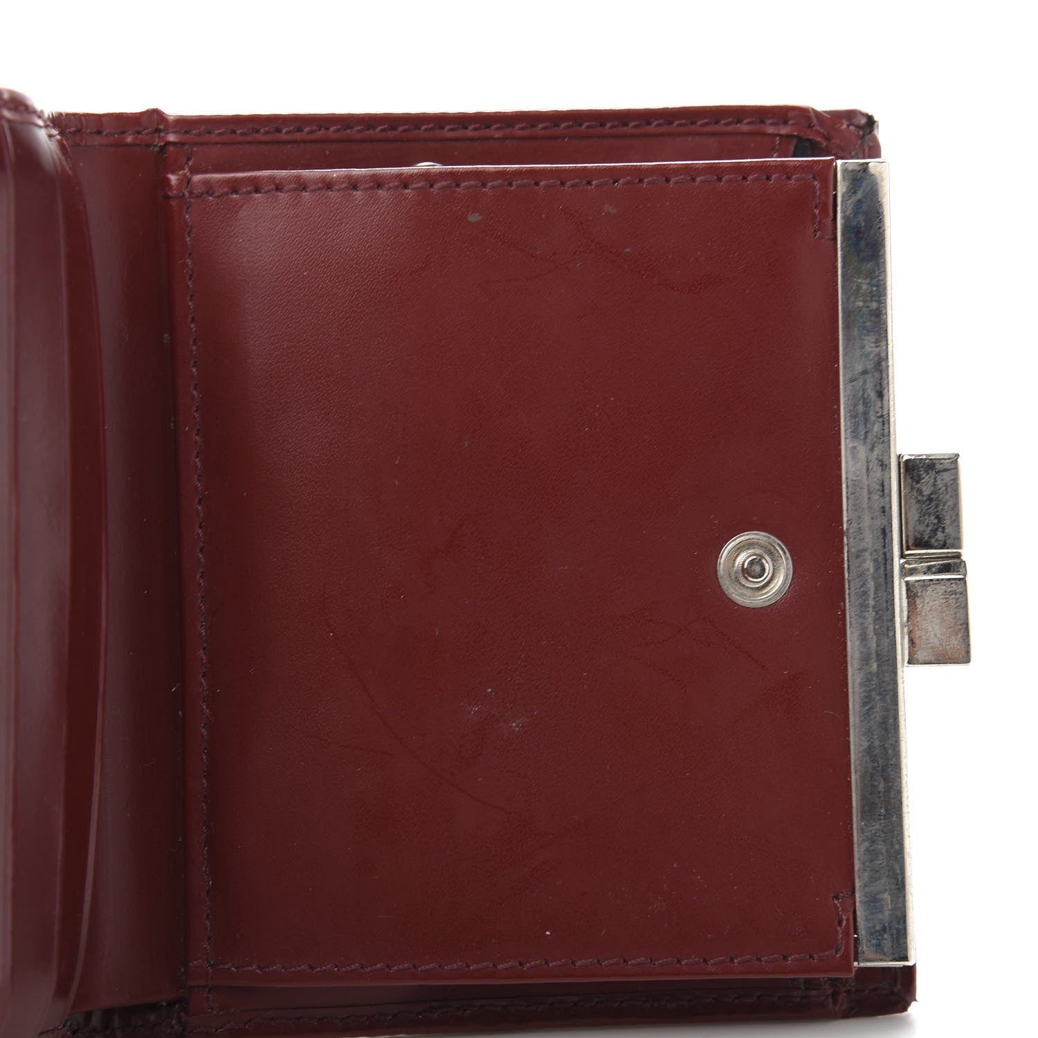 Burberry Haymarket Check French Wallet Military Red 7 of 10