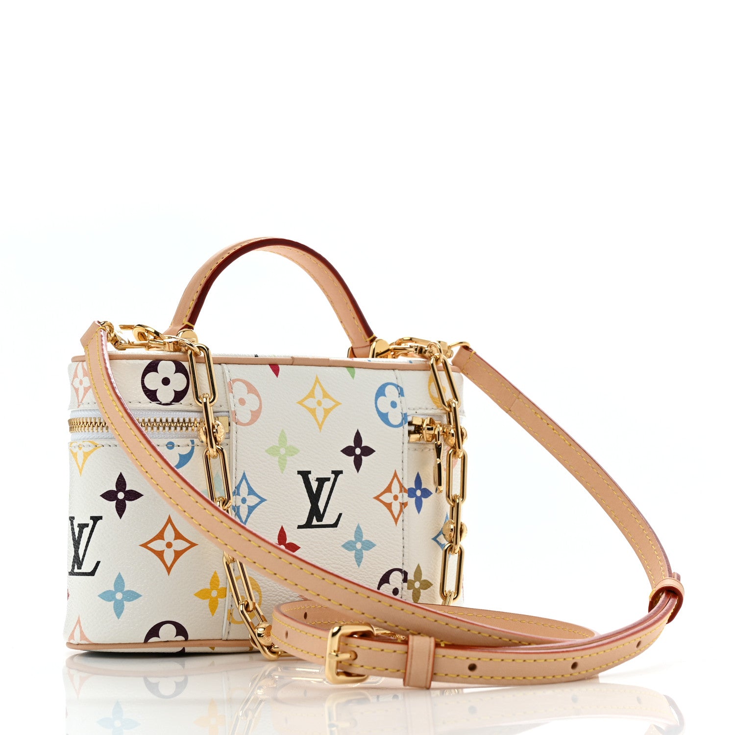 Louis Vuitton LV x TM Monogram Multicolor Vanity Chain Pouch White 3 of 9