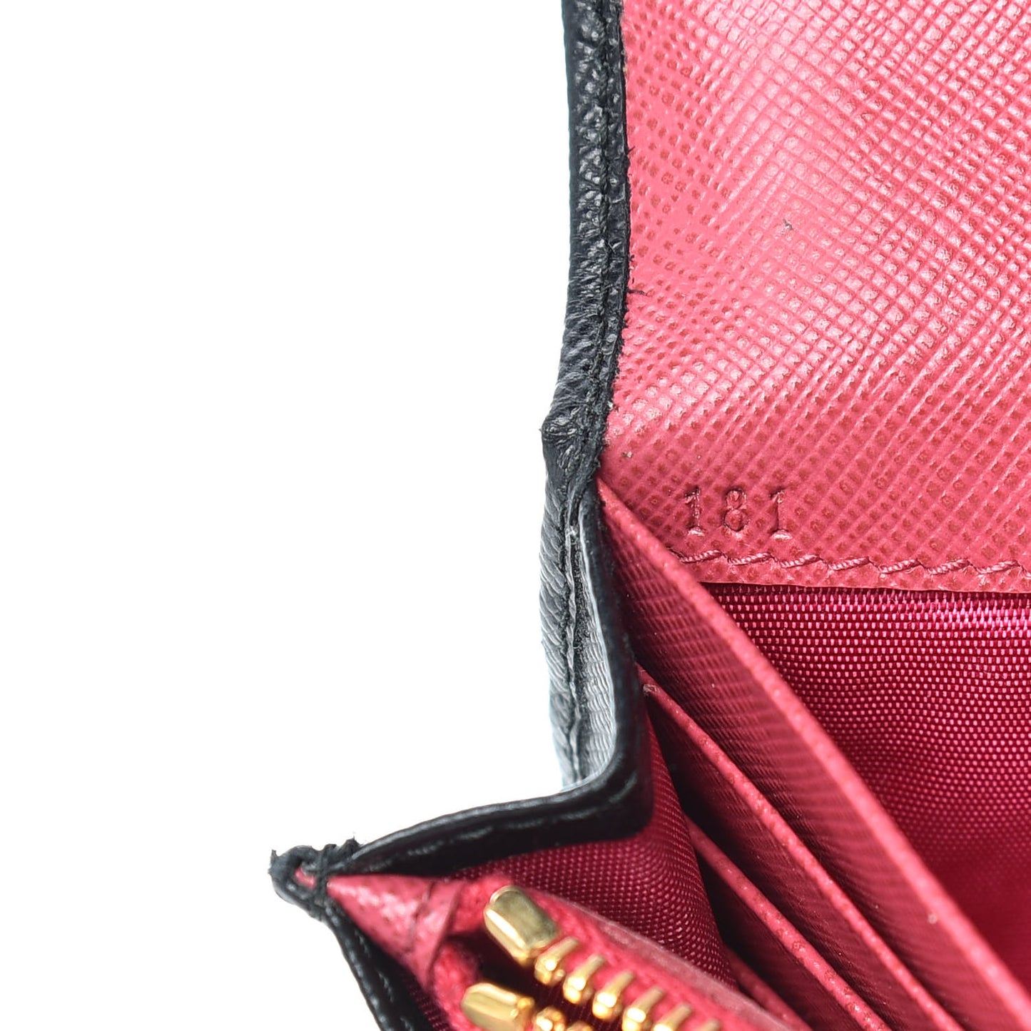 Saffiano Colour Continental Flap Wallet Black Peonia