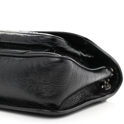 Saint Laurent Crinkled Lambskin Matelasse Monogram Baby Niki Chain Satchel Black 11 of 12
