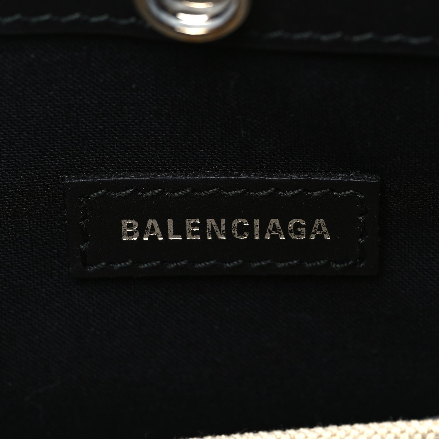 Cotton Canvas Pochette Crossbody Bag Black