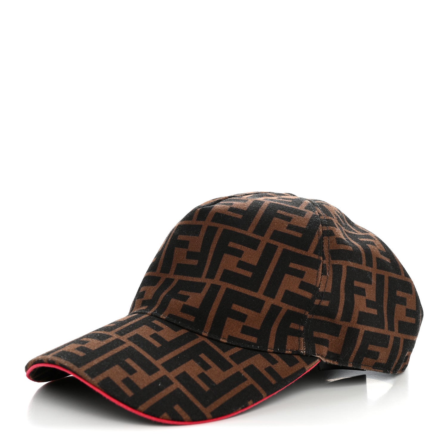 Fendi Canvas FF Reloaded Baseball Hat Tobacco Red 1 of 8