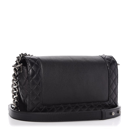 Chanel Calfskin Medium Boy Reverso Flap Black 4 of 11