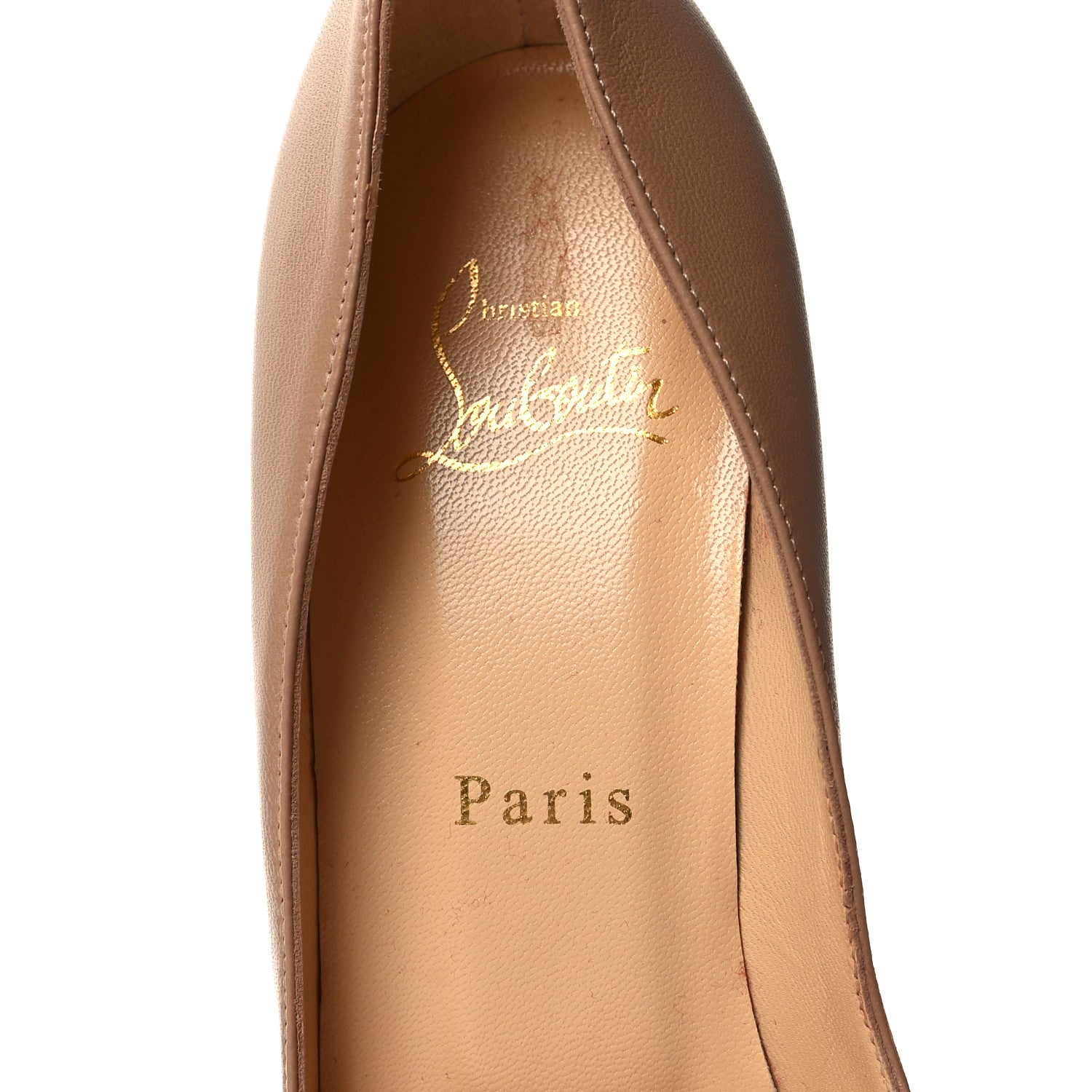 Christian Louboutin Nappa Apostrophy 100 Pumps 37 Nude 7 of 8