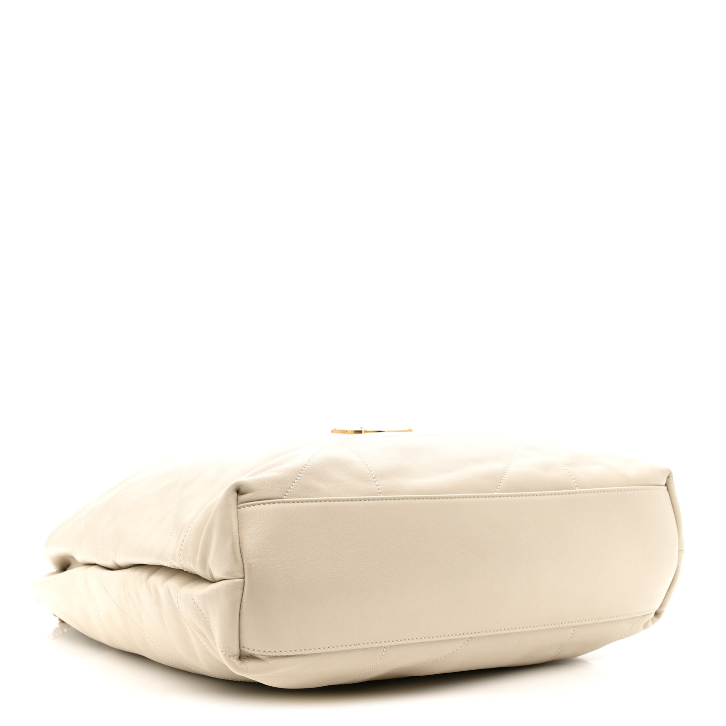 Lambskin Matelasse Monogram Large Jamie 4.3 Pochon Blanc Vintage
