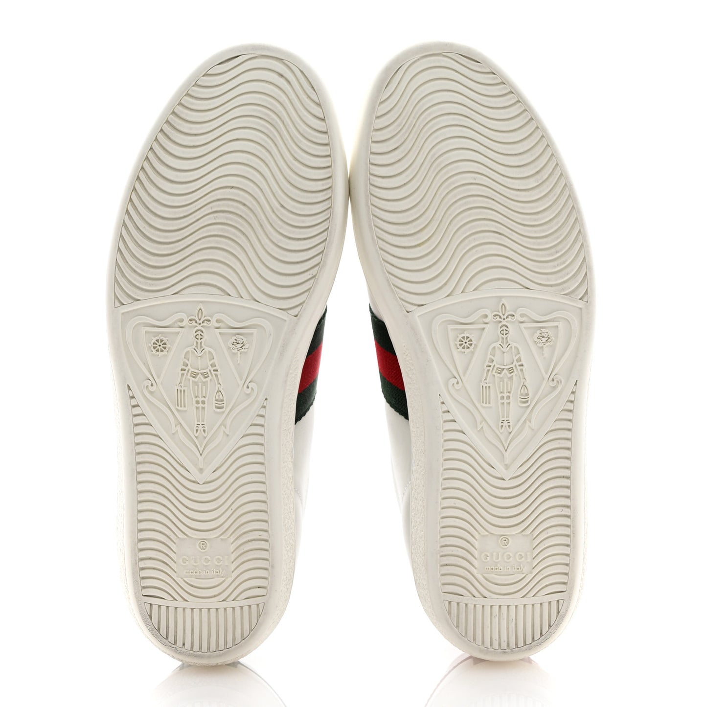 Calfskin Ayers Bee Embroidered Womens Ace Sneakers 37 White Green