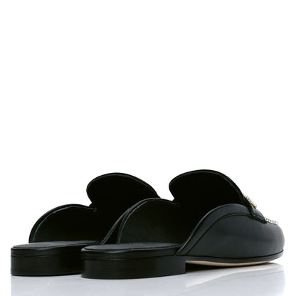 Chanel Lambskin Pearl CC Mules 36 Black 3 of 4