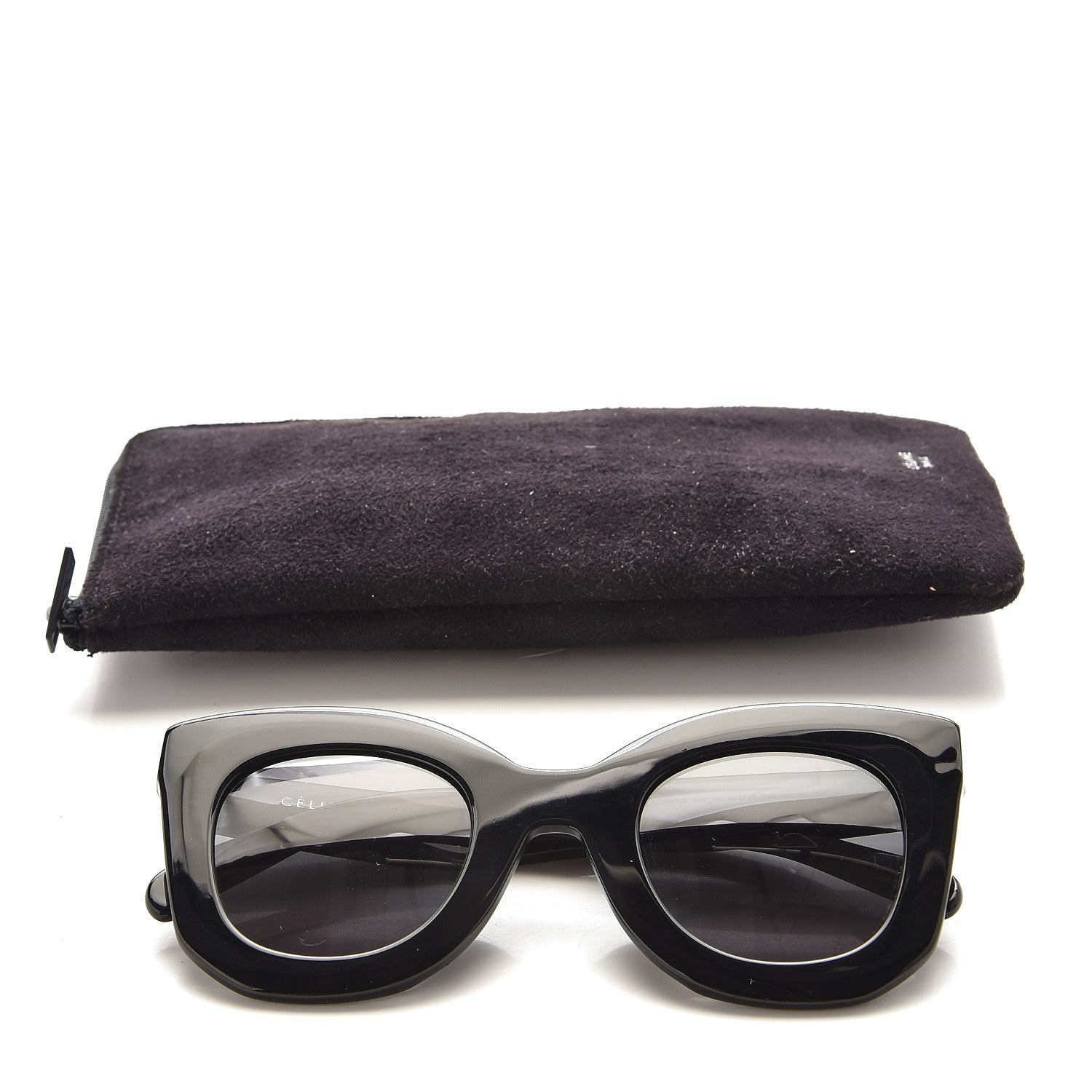 Celine Acetate Marta Sunglasses CL 41099/F/S Black 7 of 7
