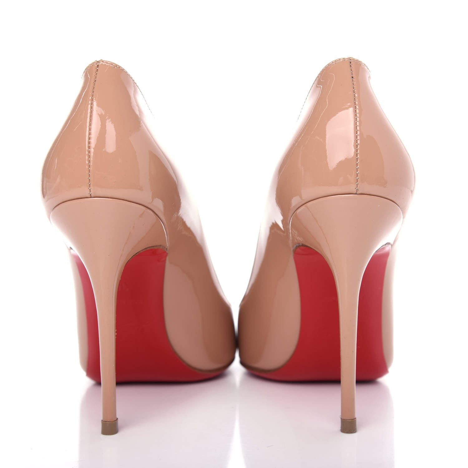 Christian Louboutin Patent Pigalle Pumps 35 Nude 7 of 9