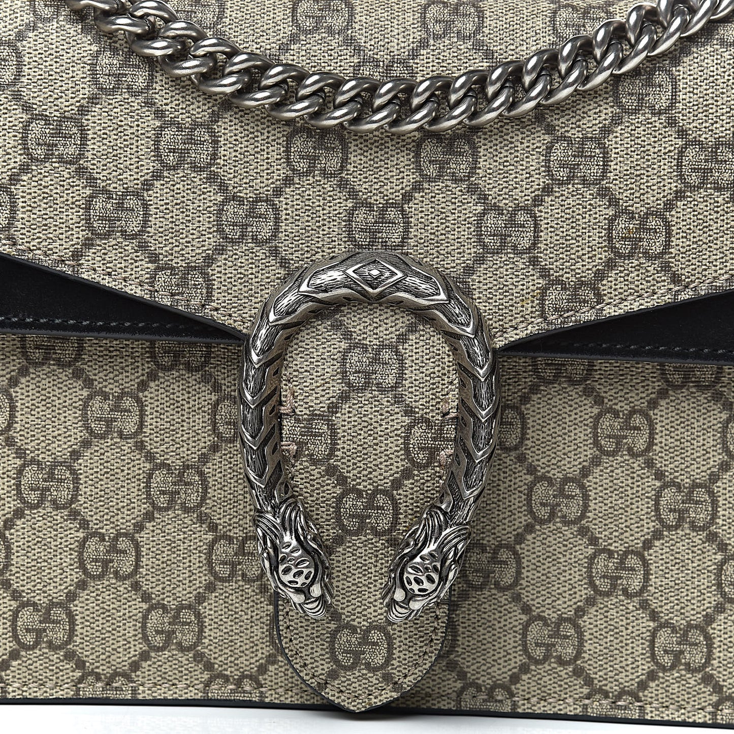 GG Supreme Monogram Small Dionysus Shoulder Bag Black