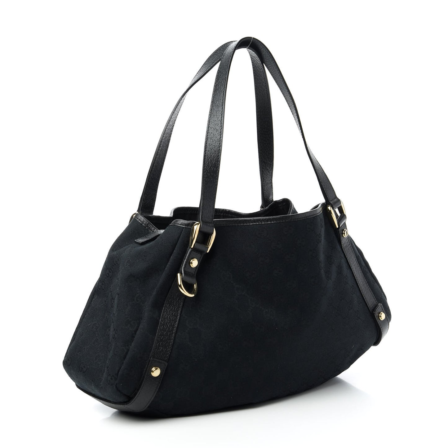 Monogram Medium Abbey Shoulder Bag Black