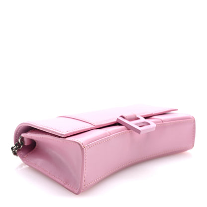 Balenciaga Shiny Box Calfskin Tonal B Hourglass Chain Bag Candy Pink 3 of 8