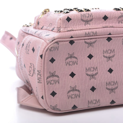 MCM Visetos Studded Small Stark M Backpack Soft Pink 8 of 10