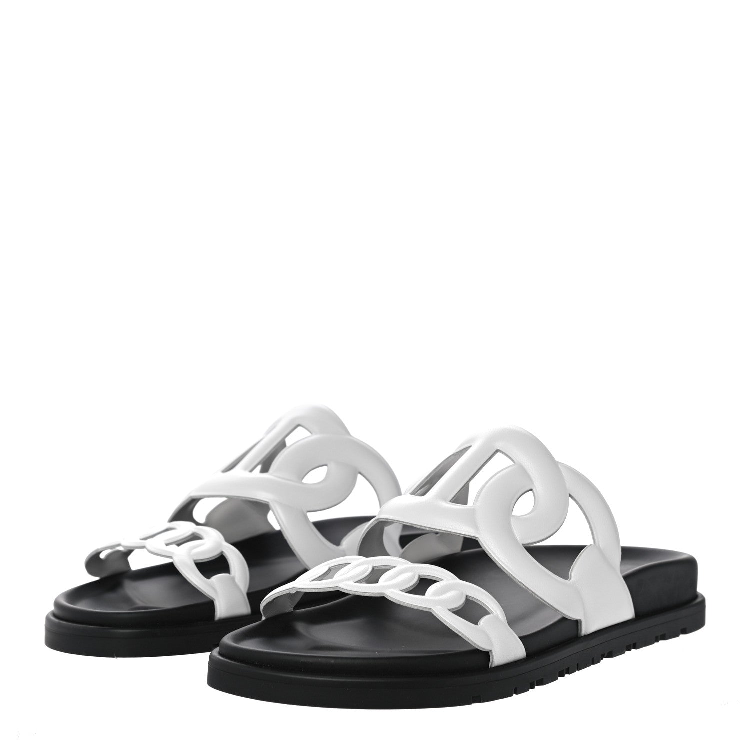 Hermes Nappa Womens Extra Sandals 35 White 4 of 10