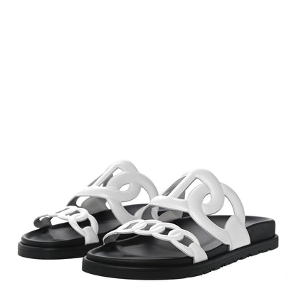 Hermes Nappa Womens Extra Sandals 35 White 4 of 10