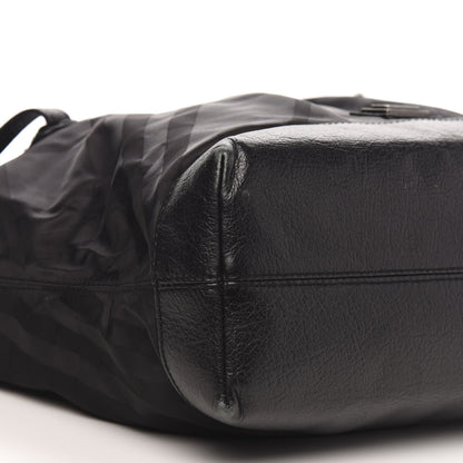 Burberry Nylon Tonal Check Torbitt Tote Black 8 of 16