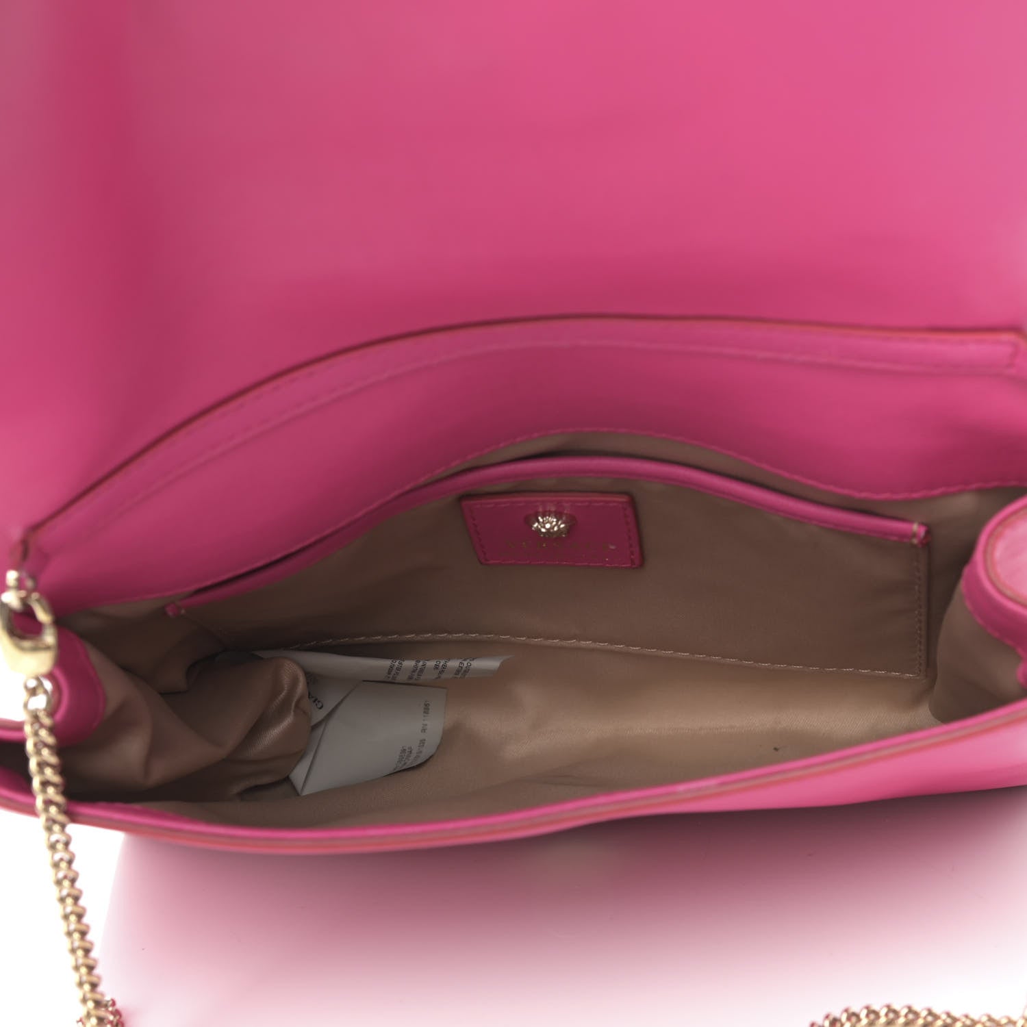 Versace Calfskin Palazzo Chain Evening Bag Pink 4 of 14