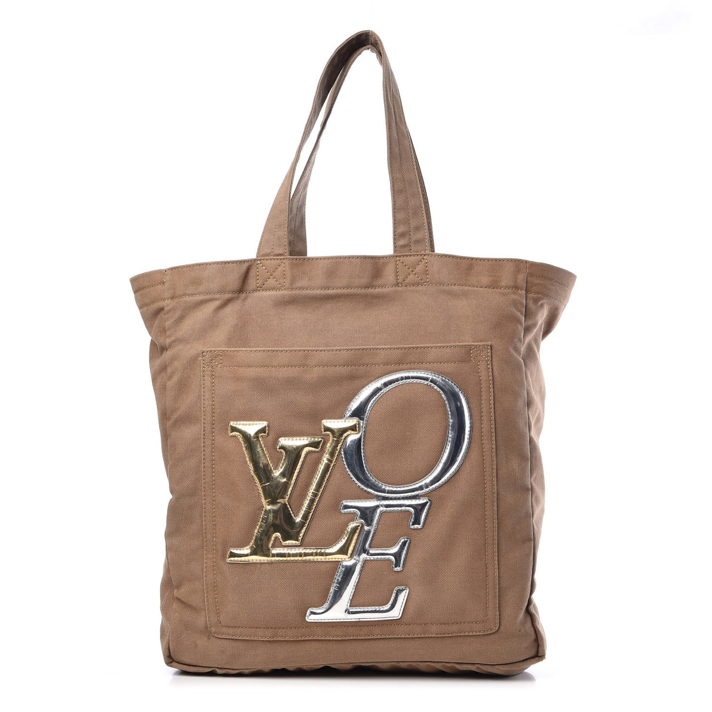 Canvas Thats LVoe Tote Kaki