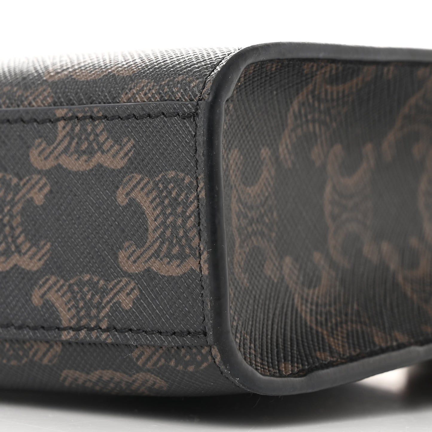 Triomphe Canvas Calfskin Mini Vertical Cabas Tan
