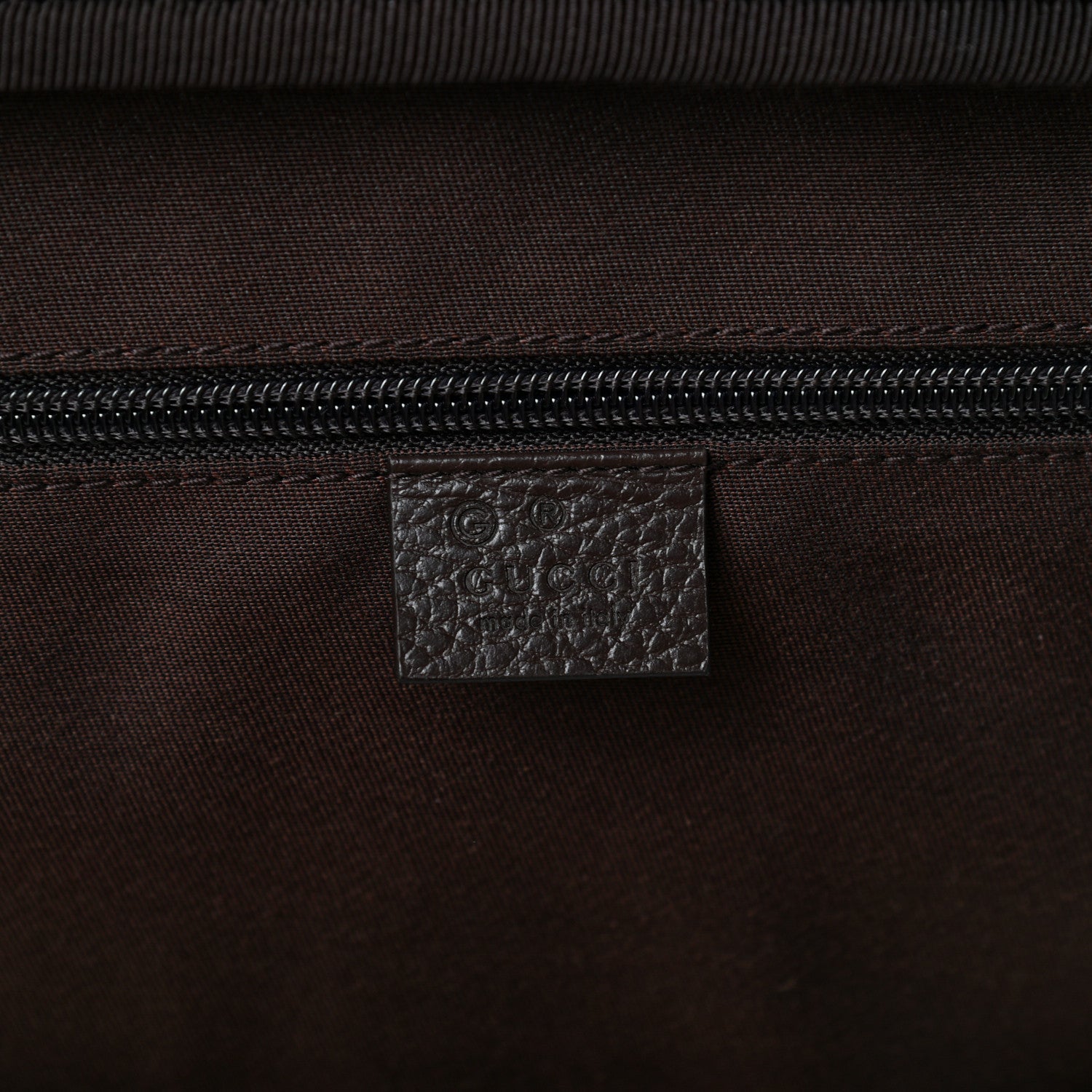 Gucci Monogram Dollar Calfskin Boston Duffle Bag Beige Ebony Testa di Moro Marrone Scuro 7 of 10